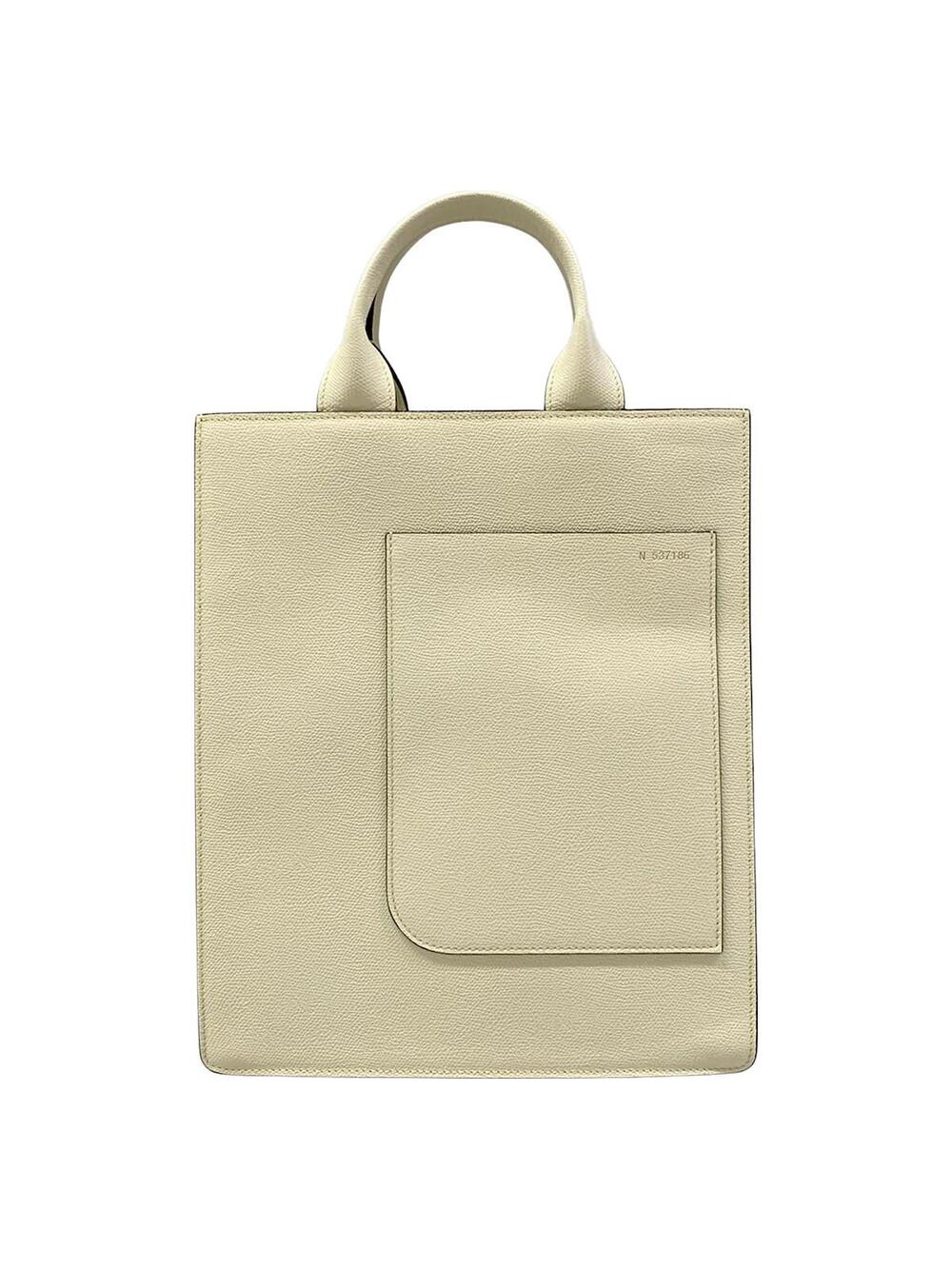 Valextra Boxy Small Cream Leather #349931V18B